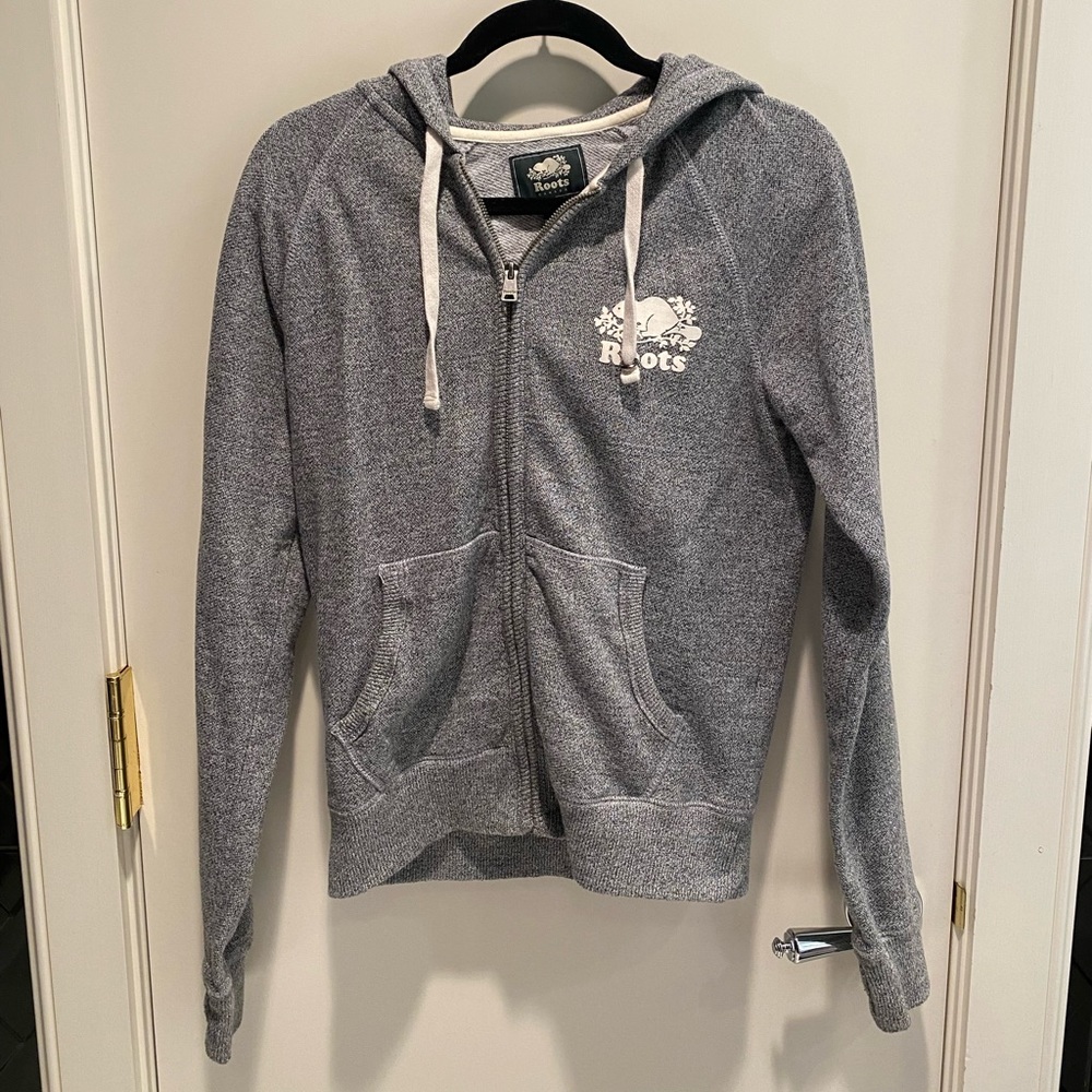 ROOTS Heather Gray Zip-Up